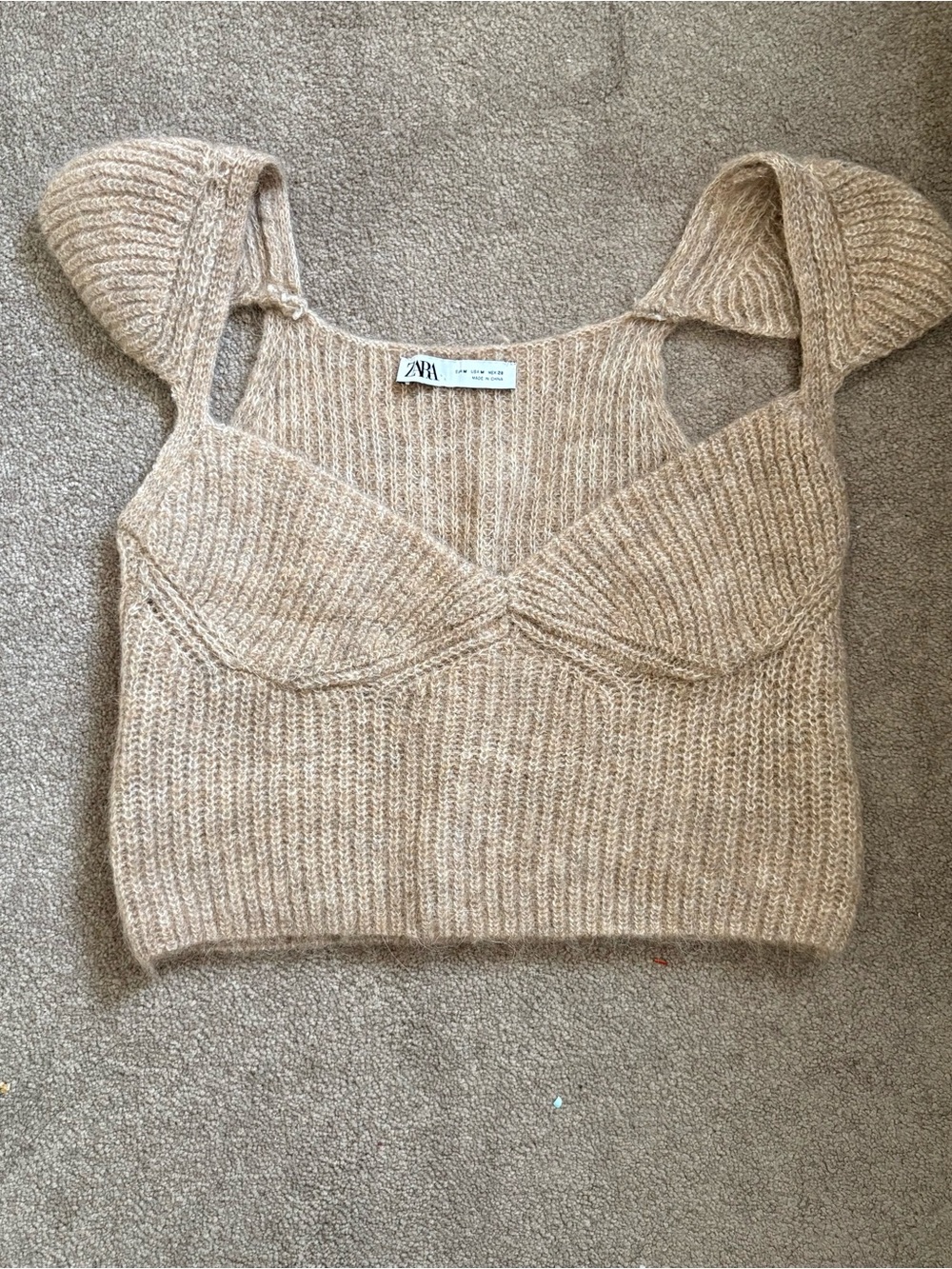 Zara Cap Sleeve Knit Top